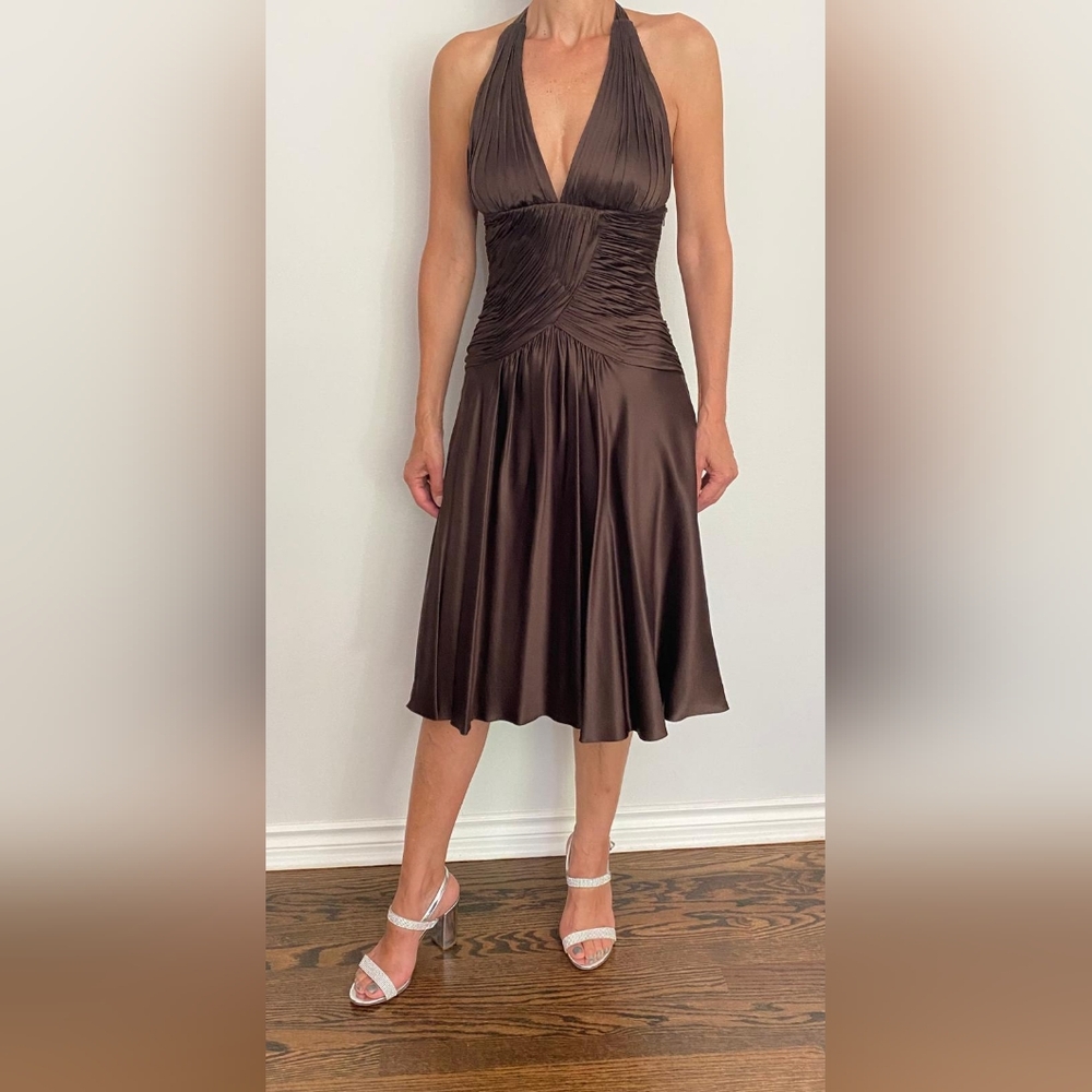 Silk halter top dress, women's size 4